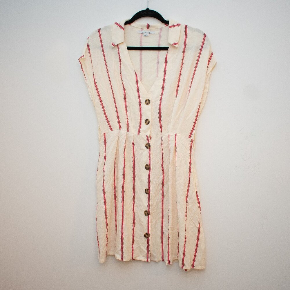 O'Neill Lina Stripe Dress-Winter White Size Small
